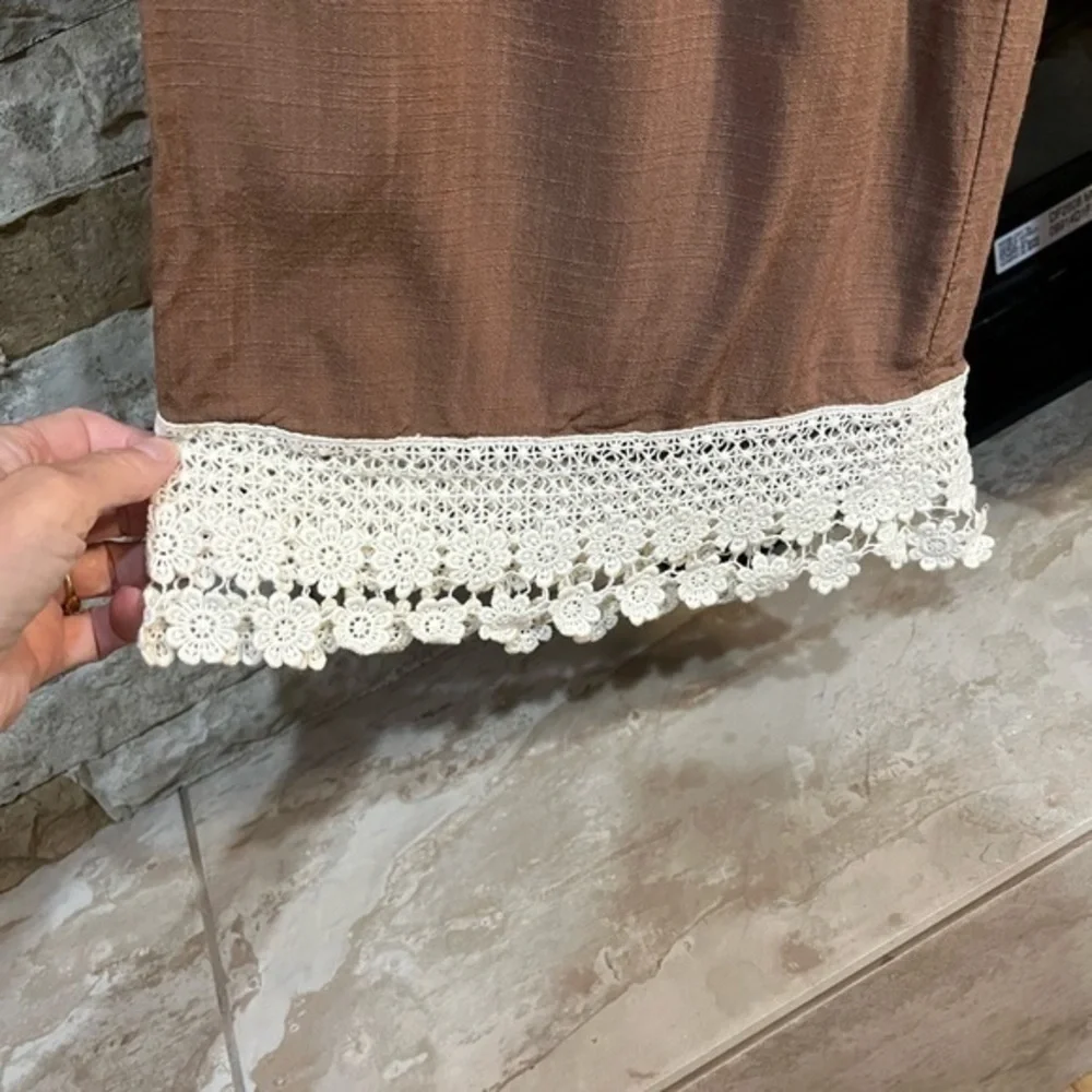 Alter’d State Wide Leg pants with embroidered bottom - Picture 3 of 7